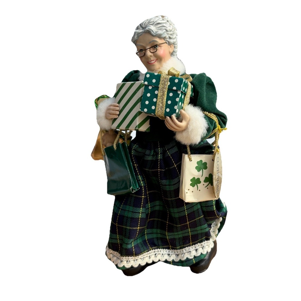 Clothtique Possible Dreams Irish Mrs. Santa O'Claus Figurine Christmas 2000